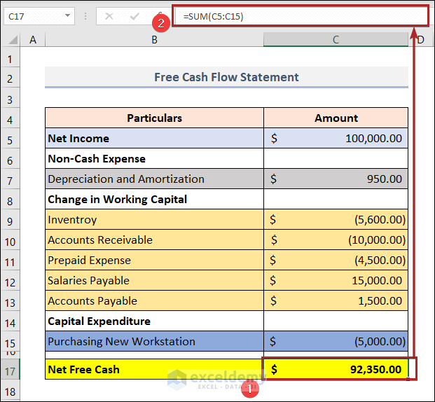 How to Calculate Operating Cash Flow in Excel