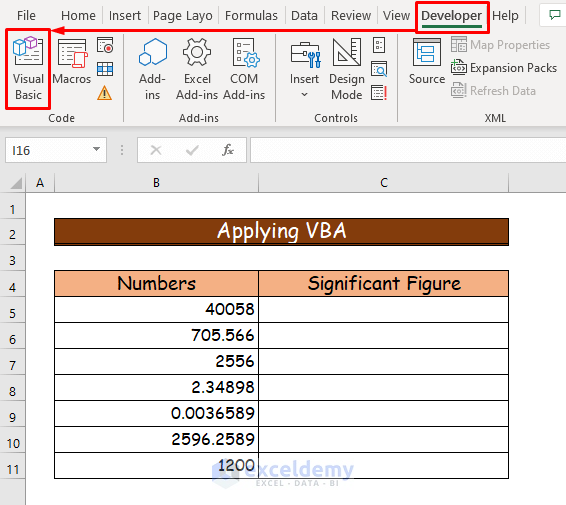 Apply VBA to Count Significant Figures in Excel