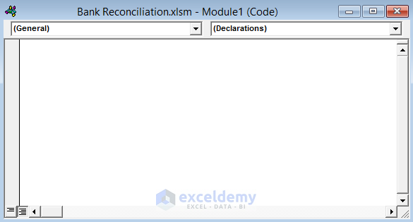 bank reconciliation in excel with automation macros