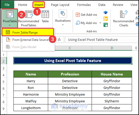 Using Excel Pivot Table to Create Multiple Worksheets from a List of Cell Values