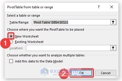Pivot Table Range