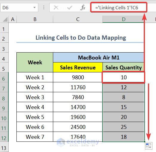 Linking Cells to Do Data Mapping in Excel