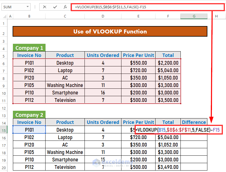 how to do intercompany reconciliation in excel