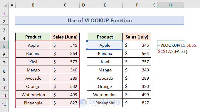 Use VLOOKUP Function to Do Reconciliation in Excel