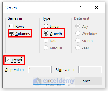 Use Fill Series Tool to Fill Missing Values