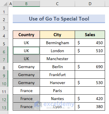 How to Fill Missing Values in Excel