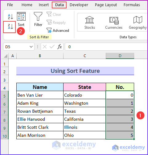 How to Flip Data in Excel Upside Down 4