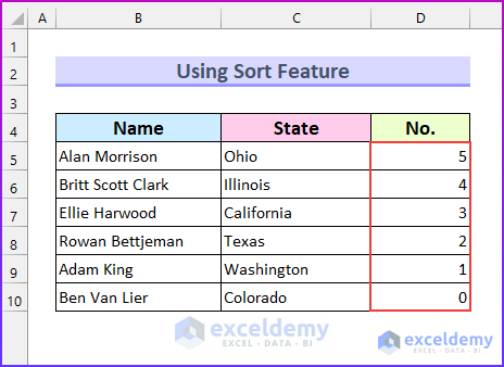 How to Flip Data in Excel Upside Down 6