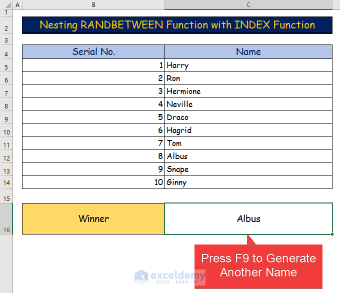 Easy Ways to Make Electronic Raffle Draw in Excel