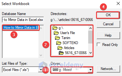Browse Your Desired Excel File