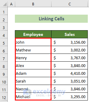 Mirrored Data in Excel