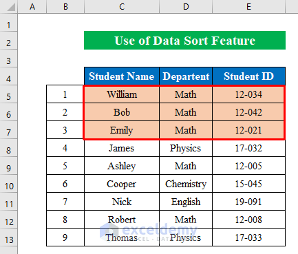 Remove number column to Move Multiple Rows in Excel