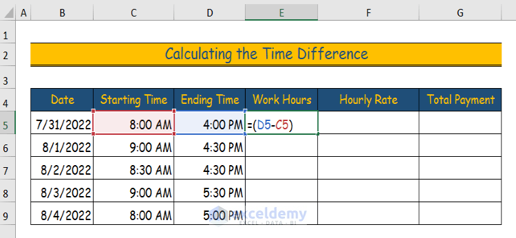 Step-by-Step Procedure to Multiply Time by Money