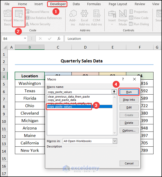 How to Open Another Workbook and Copy Data with Excel VBA Using Paste Values Only