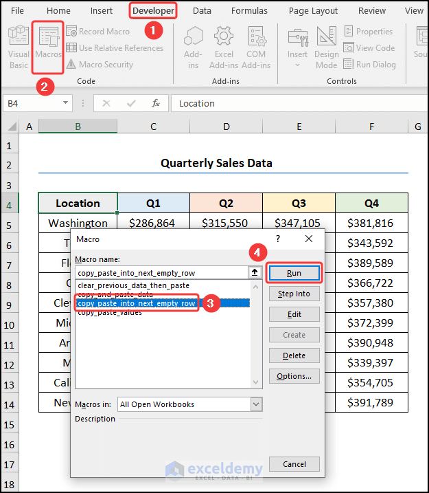 How to Open Another Workbook and Copy Data with Excel VBA Pasting into Next Row