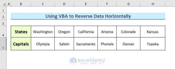 Using VBA to Reverse Data Horizontally in Excel Cell