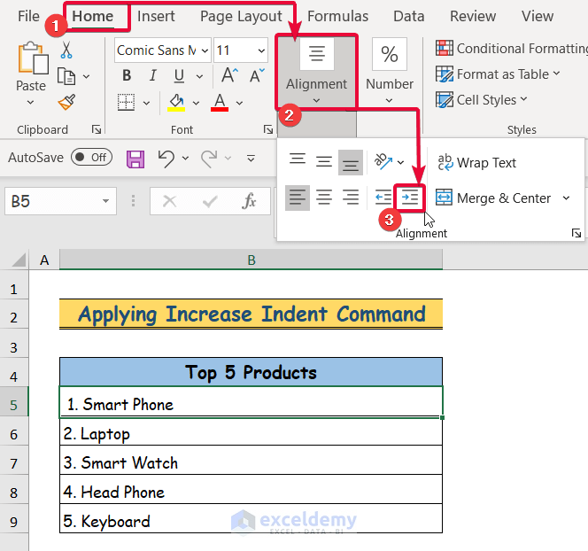 4 Handy Methods to Insert Tab in Excel