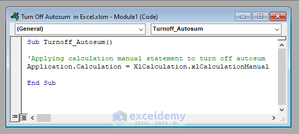Autosum Error How to Turn Off AutoSum in Excel (2 Easy Ways) - ExcelDemy