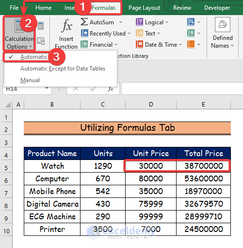 Handy Ways to Turn Off AutoSum in Excel