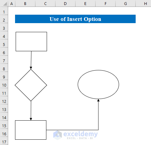 Use Insert Option to Use Drawing Tools in Excel