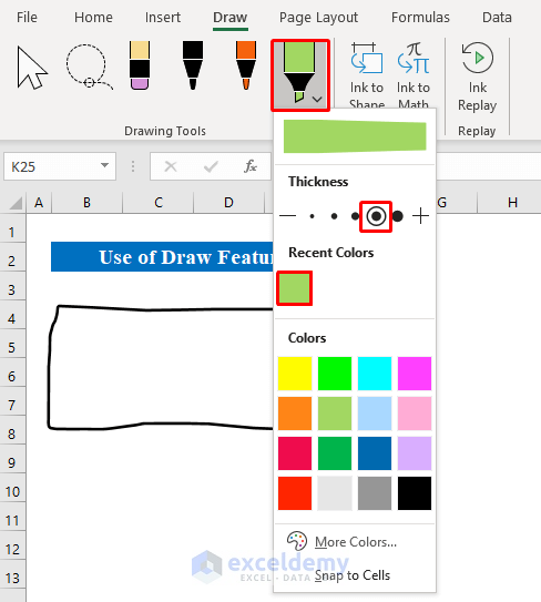 Utilize Draw Feature to Use Drawing Tools