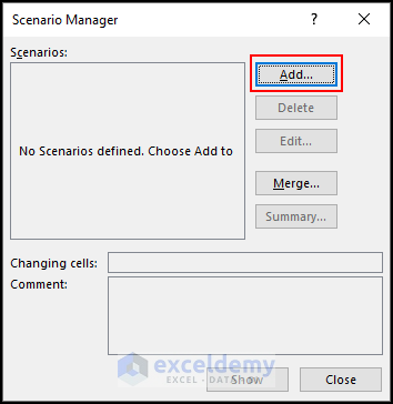 Scenario Manager Window