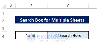 Entering Keyword in the Search Box