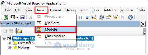 Inserting New Module in VBA