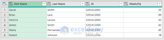 How to create a table in Excel with multiple columns