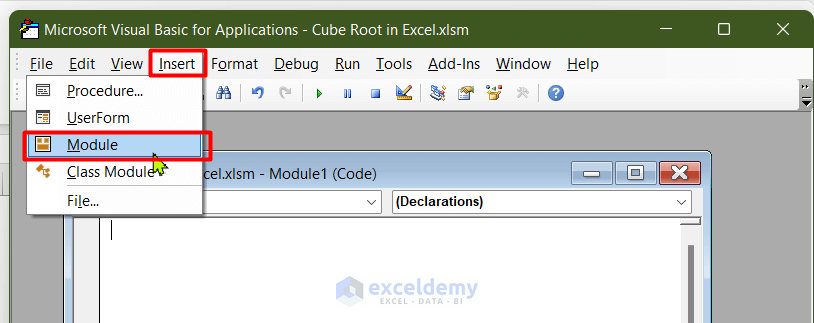 Run a VBA Code to Do Cube Root in Excel