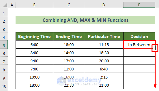 Check If Time Is Between Two Times in Excel (2 Suitable Ways)