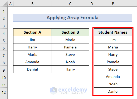 How to Merge Two Columns in Excel and Remove Duplicates 