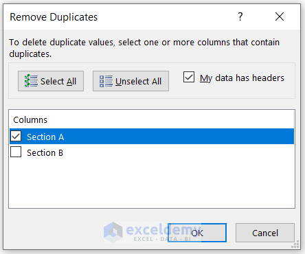 Use Remove Duplicate Tool to Merge Columns Without Duplicates