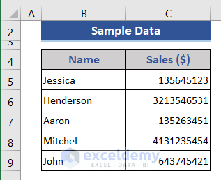 Sample data to put comma after 5 digits in Excel