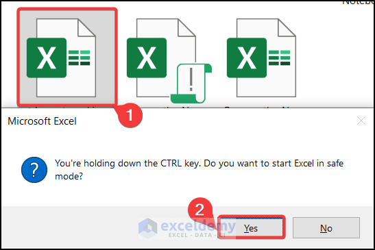 Launch Excel in Safe Mode