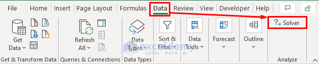 Solver Tool to Solve 2 Equations with 2 Unknowns in Excel