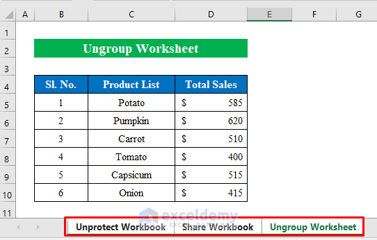 Ungroup Worksheet to Activate Track Changes Option