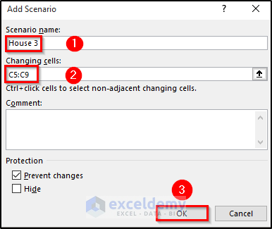 What-if analysis example in Excel Utilizing scenario manager