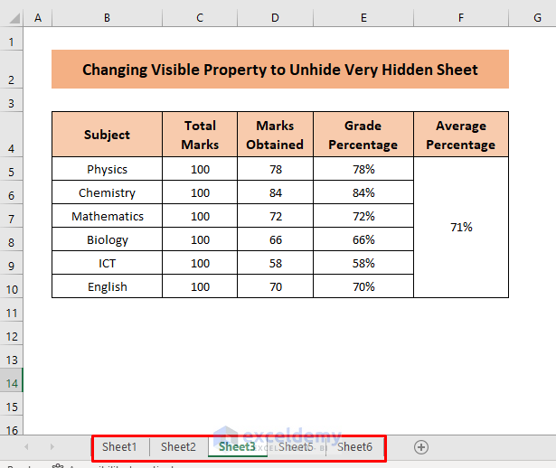 Unhide Very Hidden Sheets in Excel