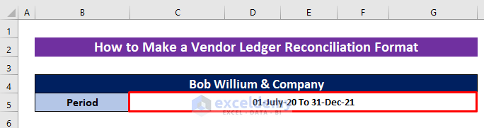 How to Make a Vendor Ledger Reconciliation Format in Excel
