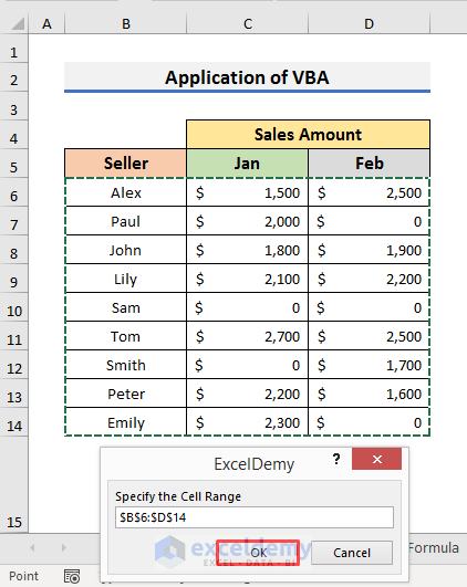 Apply Excel VBA to Automatically Hide Rows with Zero Values