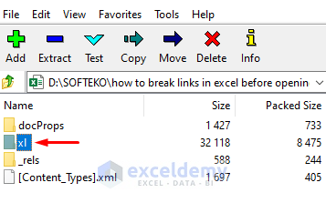 Break Links Before Opening File