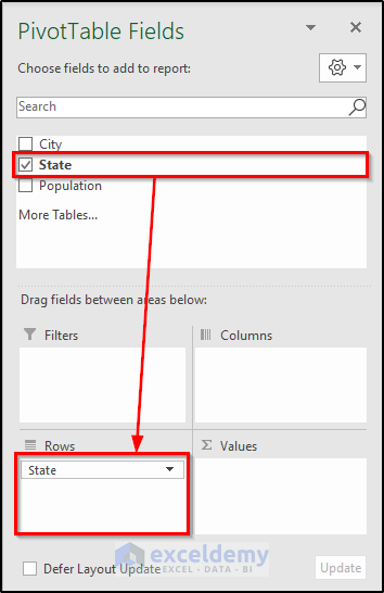 create hierarchy in excel pivot table