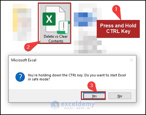 Launching Excel in Safe Mode