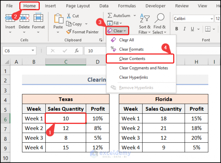 Difference Between Delete And Clear Contents In Excel