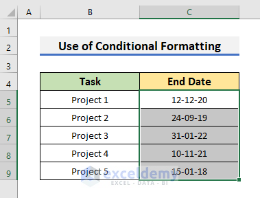 Apply Excel Conditional Formatting with Formula to Show If Date Is Greater Than 365 Days