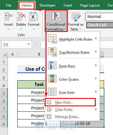 Apply Excel Conditional Formatting with Formula to Show If Date Is Greater Than 365 Days