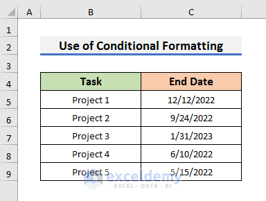 Insert Conditional Formatting to Highlight When Date Is Within 3 Months