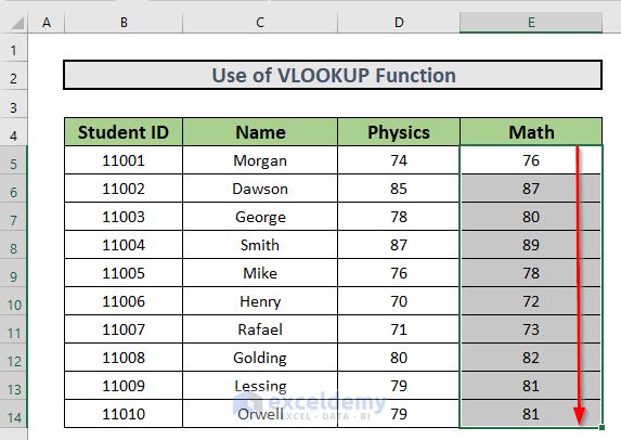 VLOOKUP function merge tables from different sheets