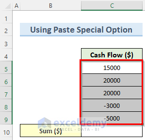 Excel Not Adding Negative Numbers Correctly